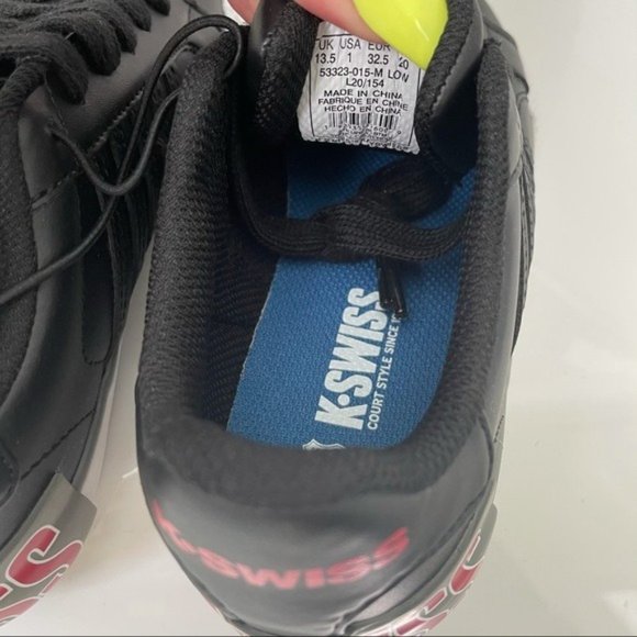 K-Swiss Kids Black Lace-up Sneaker - Picture 10 of 12